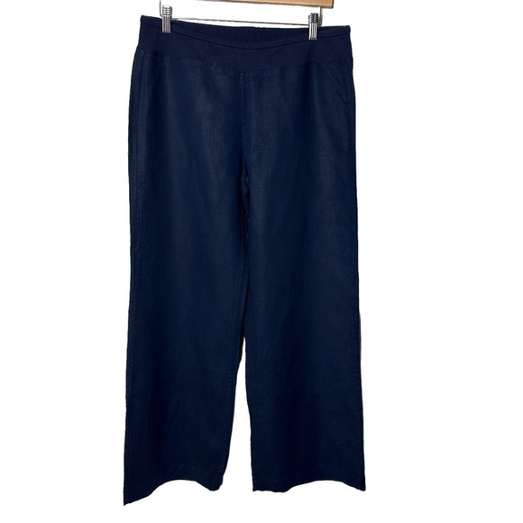 Saks Fifth Avenue Women's Navy Blue Pants Size L - Picture 1 of 12